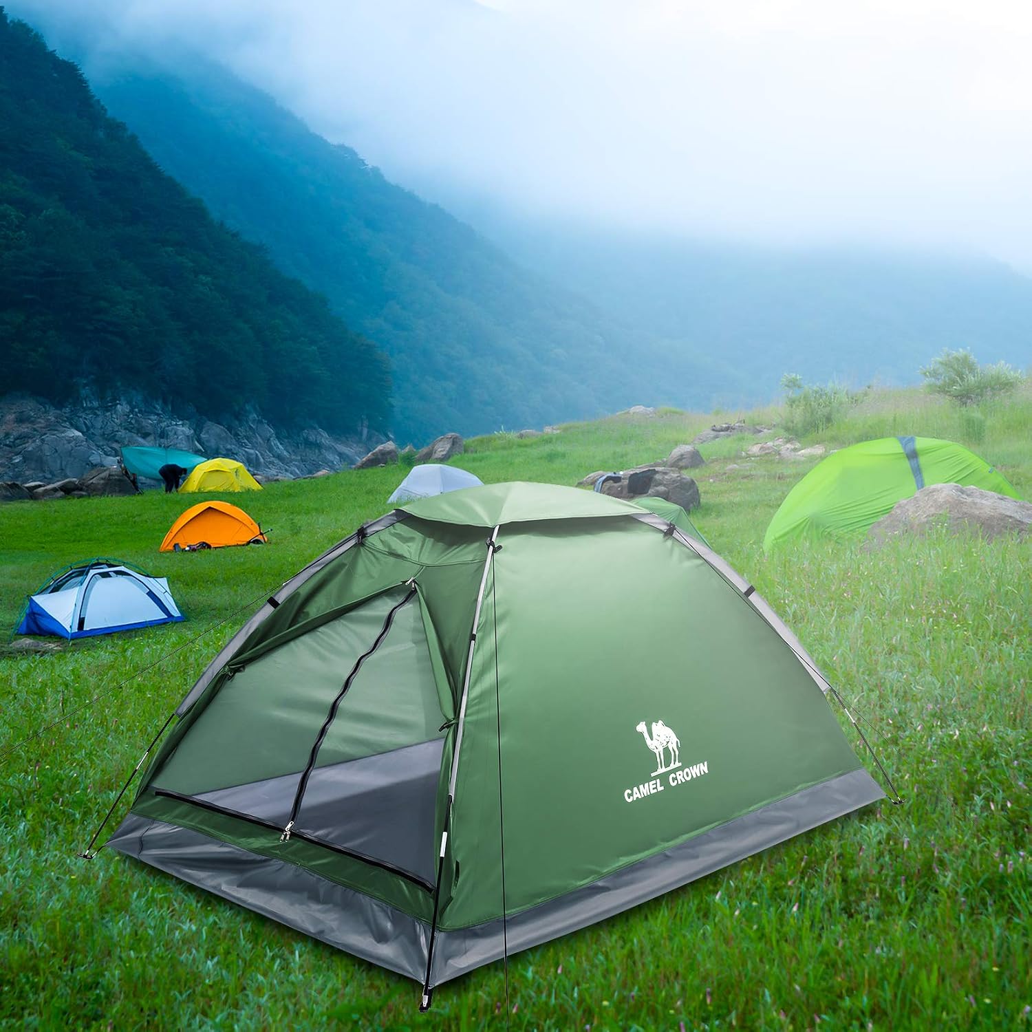 CAMEL CROWN Tents for Camping 2/3/4/5 Person Camping Dome Tent, Waterproof,Spacious, Lightweight Portable Backpacking Tent for Outdoor Camping/Hiking - Image 8