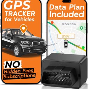 OBD GPS Tracker for Vehicles, No Subscription,No Monthly Fees