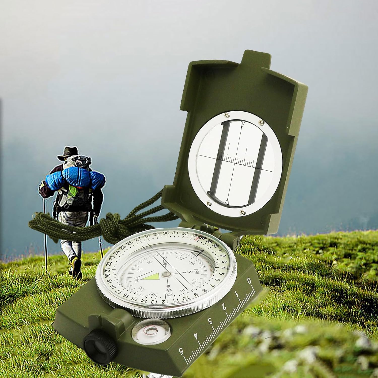 Compass, Hiking Compass for Survival with Lensatic – Water-Resistant Durable and Pocket-Sized - Image 7